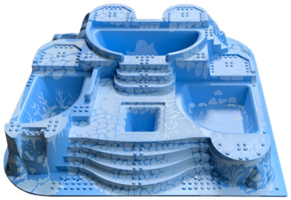 Baseplate, Raised Belville Castle with Arctic Pattern