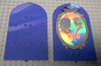 Belville Wall, Door 1 x 10 x 12 Arched Swivel with Frame with Prince and Princess Pattern (Sticker) - Set 5826