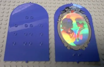 Belville Wall, Door 1 x 10 x 12 Arched Swivel with Frame with Prince and Princess Pattern (Sticker) - Set 5826