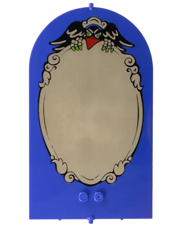 Belville Wall, Door 1 x 10 x 12 Arched Swivel with Raven and Mirror Pattern