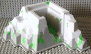 Baseplate, Raised Belville Mountain 22 x 22 x 10 with Snow, Ice and Plants Pattern