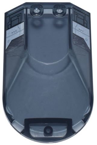 Windscreen 6 x 4 x 1 1/3 Canopy Sloped Sides with Dark Bluish Gray, Black and White Mechanical Panel with Lines, Circles and Rectangles Pattern (Stickers) - Set 75357
