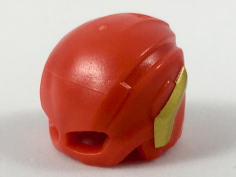 Minifigure, Headgear Helmet with Eye Holes and Gold Wings Pattern