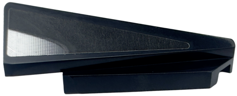 Wedge 5 x 1 x 1 1/3 with 4 x 1 Base Right with White and Silver Window Frame Pattern (Sticker) - Set 76918