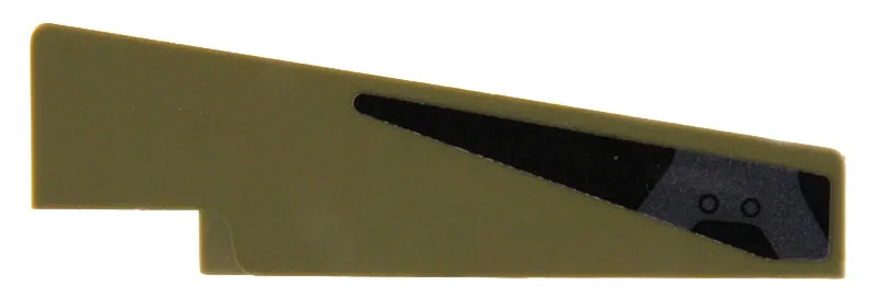 Wedge 5 x 1 x 1 1/3 with 4 x 1 Base Right with Rivets on Silver and Black Background Pattern (Sticker) - Set 76923