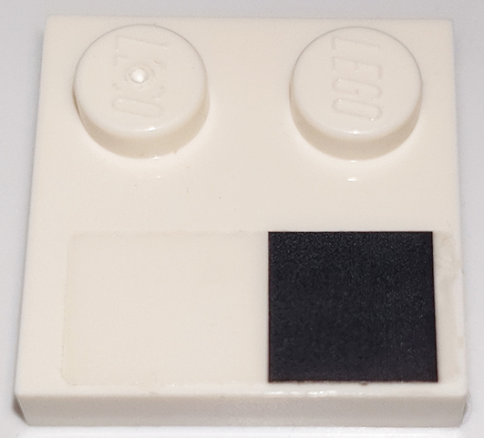 Tile, Modified 2 x 2 with Studs on Edge with Black Square Pattern Model Left Side (Sticker) - Set 76908