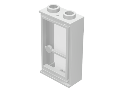 Door 1 x 2 x 3 Hinge on Right with Trans-Clear Glass