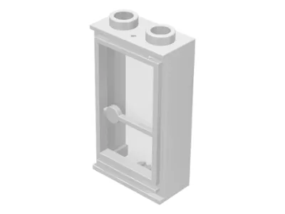 Door 1 x 2 x 3 Hinge on Right with Trans-Clear Glass