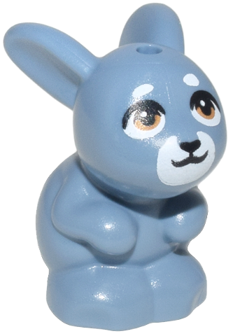 Bunny / Rabbit, Friends Style, Sitting with Medium Nougat Eyes, Black Nose and Mouth, and White Muzzle Pattern (Melody)