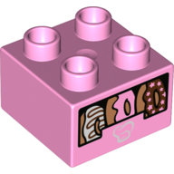 Duplo, Brick 2 x 2 with Donuts Box Pattern