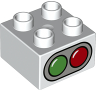 Duplo, Brick 2 x 2 with Traffic Signal Double Pattern