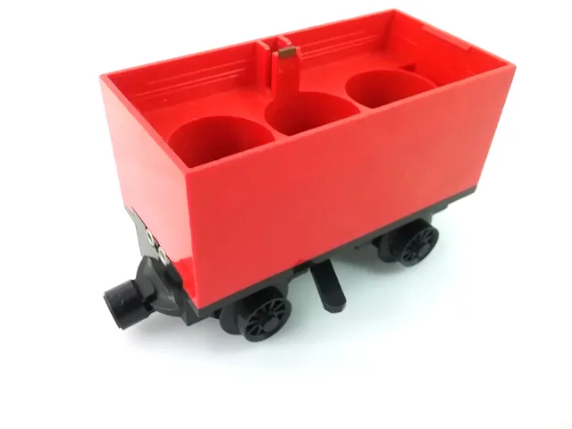 Train Battery Box Car with Three Contact Holes, Black Switch Lever, Black Magnets, and Black Wheels