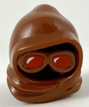 Minifigure, Headgear Hood with Goggles over Face with Red Lenses Pattern