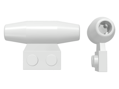Engine, Smooth Small, 1 x 2 Side Plate with Axle Holders