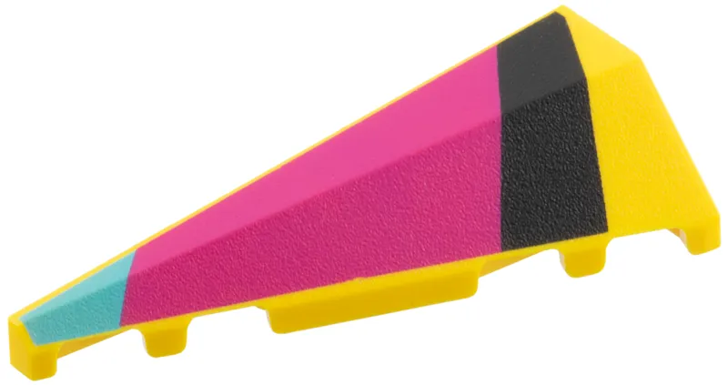 Wedge 5 x 2 Left with Black, Magenta, and Medium Azure Diagonal Panels Pattern
