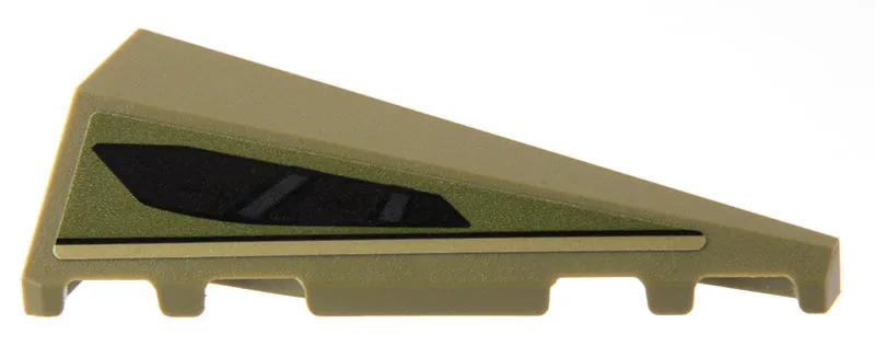 Wedge 5 x 2 Right with Black Air Vent and Gold Stripe Pattern (Sticker) - Set 76923
