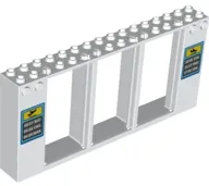 Door, Frame 2 x 16 x 6 with 3 Openings and 2 Studs on Either Side on Front with Flight Schedules Pattern