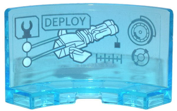 Panel 3 x 3 x 2 Corner Convex with Digital Display Mark VII Armor Case, 'DEPLOY' and Gauges Pattern (Sticker) - Set 76269