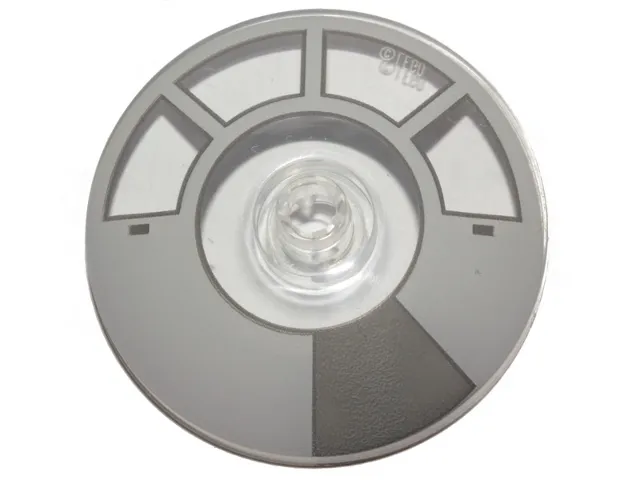 Dish 4 x 4 Inverted (Radar) with Open Stud with Light Bluish Gray and Dark Bluish Gray Radial Millennium Falcon Cockpit Pattern
