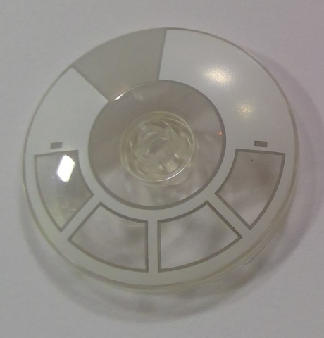 Dish 4 x 4 Inverted (Radar) with Open Stud with White and Light Bluish Gray Radial Millennium Falcon Cockpit Pattern