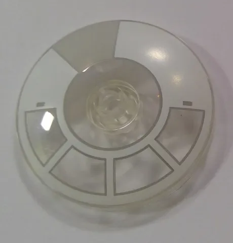 Dish 4 x 4 Inverted (Radar) with Open Stud with White and Light Bluish Gray Radial Millennium Falcon Cockpit Pattern
