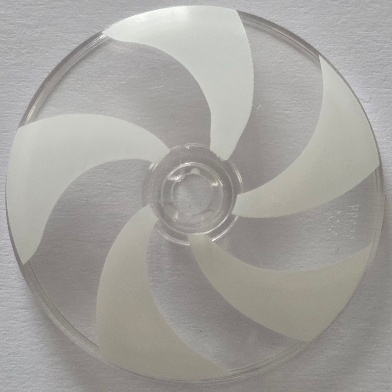 Dish 4 x 4 Inverted (Radar) with Open Stud with White Swirl Pattern