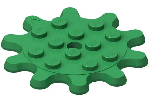 Plate, Round 4 x 4 Gear 10 Tooth