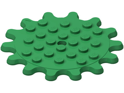 Plate, Round 6 x 6 Gear 14 Tooth