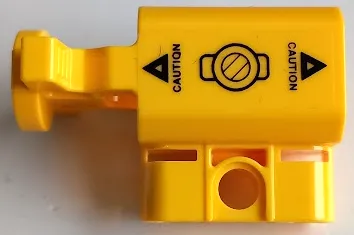 Projectile Launcher Part, Net Shooter Canister with 'CAUTION' and Triangles on Transparent Background Pattern on Both Sides (Stickers) - Set 60174