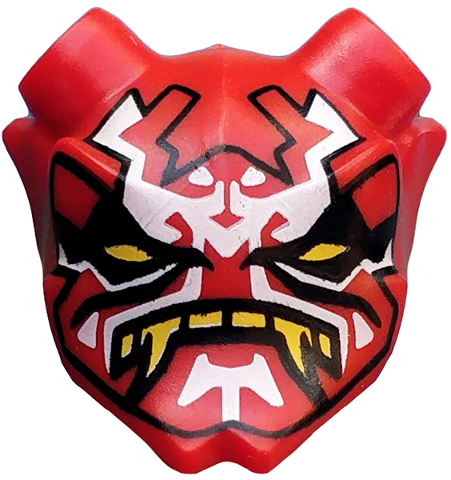 Minifigure, Visor Mask Ninjago Oni with Mask of Vengeance Pattern