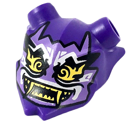 Minifigure, Visor Mask Ninjago Oni with Mask of Hatred with Open Mouth Pattern