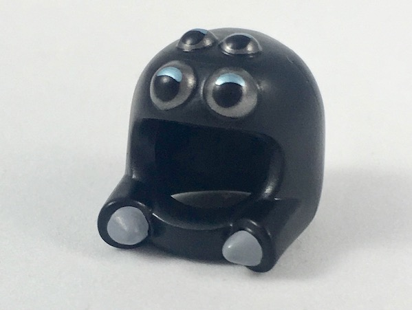 Minifigure, Headgear Head Cover, Costume Spider with Silver Eyes and Light Bluish Gray Mandibles Pattern