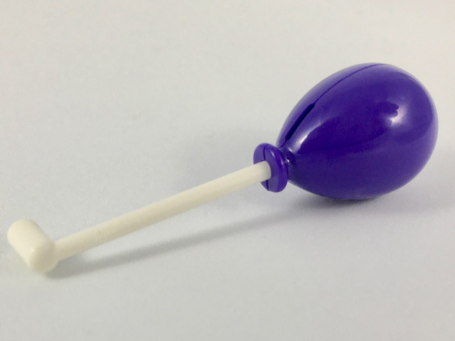 Minifigure, Utensil Thin Bar with Handle with Dark Purple Balloon