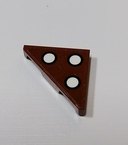 Tile, Modified 2 x 2 Triangular with 3 White Dots with Black Outlines Pattern (Sticker) - Set 75977