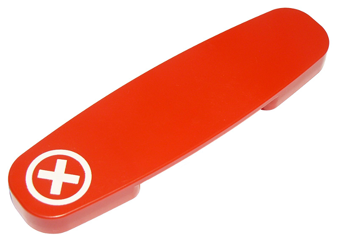 Duplo, Train Action Brick with White Cross in Circle Pattern