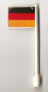 Flag on Flagpole, Straight with Germany Pattern (Stickers)