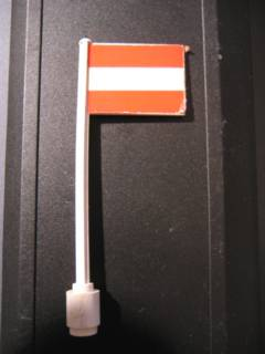 Flag on Flagpole, Straight with Austria Pattern (Stickers)