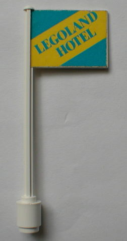 Flag on Flagpole, Straight with 'LEGOLAND HOTEL' Original Pattern (Sticker) - Set 6390
