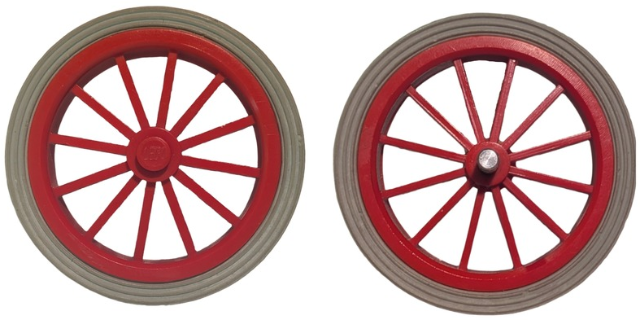 Wheel Spoked Large with Light Gray Tire Smooth - Large Solid (35 / 36)