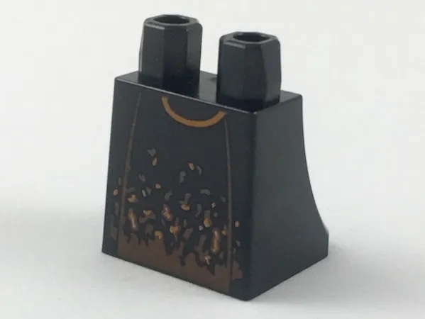 Lower Body, Skirt with SW Robe, Dark Orange Hose and Dark Brown and Dark Orange Flecks Pattern