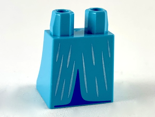 Lower Body, Skirt with Silver Lines and Medium Blue Opening Pattern