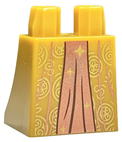 Lower Body, Skirt with Copper Dress and Stars Pattern