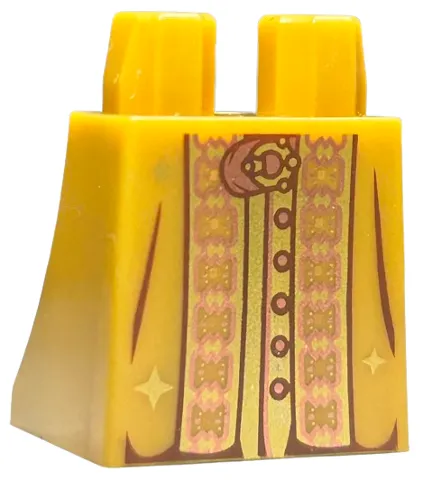 Lower Body, Skirt with Belt, Buckle, Copper Buttons and Robe Stitching Pattern