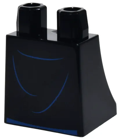 Lower Body, Skirt with Dark Blue Folds Pattern