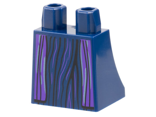 Lower Body, Skirt with Dark Purple Robe Ends Open over Dress with Black Creases Pattern