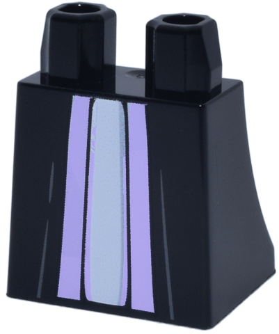 Lower Body, Skirt with Lavender Trim, Light Bluish Gray Folds and White Center Panel Pattern