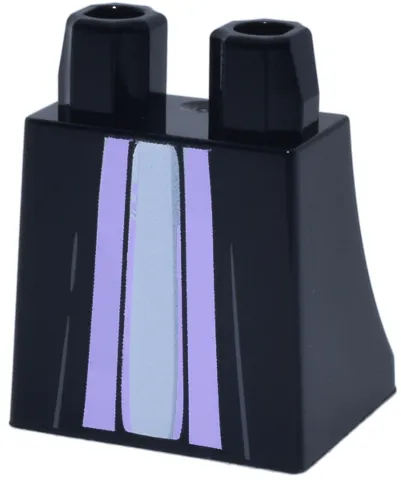 Lower Body, Skirt with Lavender Trim, Light Bluish Gray Folds and White Center Panel Pattern