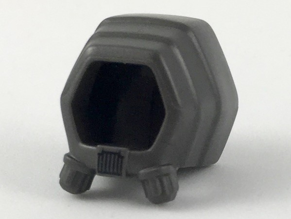 Minifigure, Headgear Hood Stepped with Hexagonal Opening and Breathing Apparatus with Small Black Grille Pattern