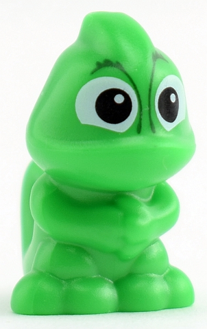 Chameleon, Friends Style, Upright with Hole on Top and Hole on Tail with Black Eyes Pattern (Disney Pascal)