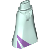 Mini Doll Hips and Skirt Full Length with Medium Lavender Insets Pattern - Thin Hinge